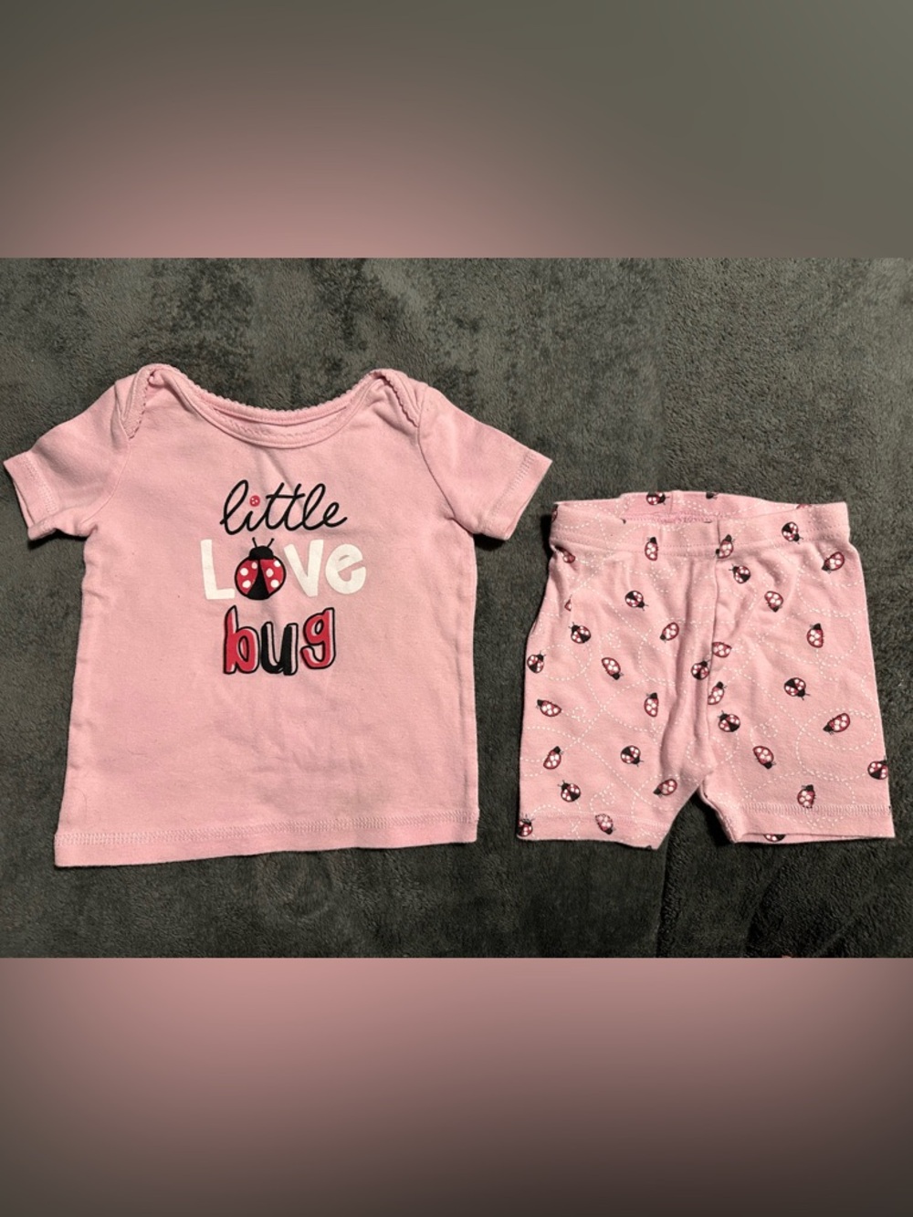 George Pink 'Little Love Bug' Pajama Set